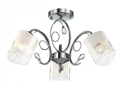 Потолочная люстра Lumion Gella 3061/3C для спальни площадью до 6.7 кв.м., цвет белый,  в стиле арт-деко