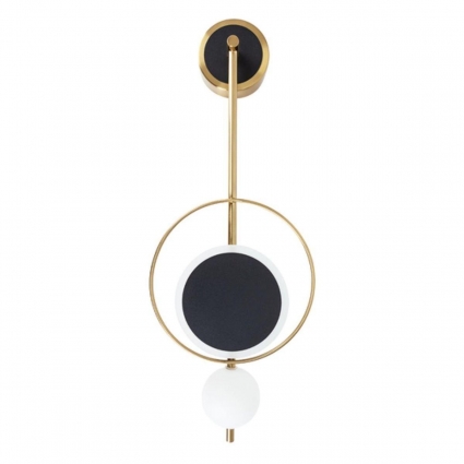 Бра Arte Lamp Polaris A2604AP-7BK для спальни площадью до 1 кв.м., цвет золотой,  в стиле Хай-тек