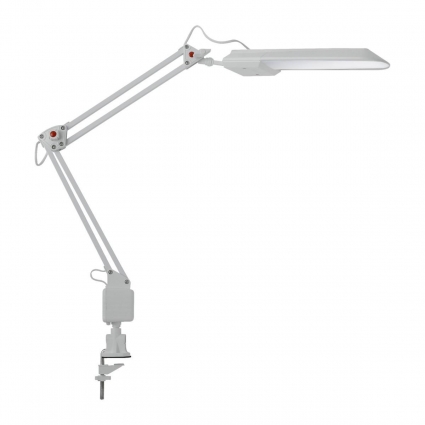 Настольная светодиодная лампа на струбцине Kanlux HERON II LED W 27603 для спальни, цвет белый,  в стиле Хай-тек