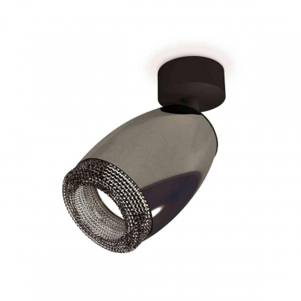 Комплект накладного светильника Ambrella light Techno Spot XM1123002 DCH/SBK/BK черный хром/черный песок/тонированный (A2210, C1123, N7192) для магазина, цвет черный