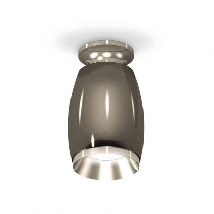 Комплект накладного светильника Ambrella light Techno Spot XS1123040 DCH/PSL черный хром/серебро полированное (N6903, C1123, N7032) для магазина, цвет хром