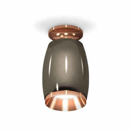 Комплект накладного светильника Ambrella light Techno Spot XS1123044 DCH/PPG черный хром/золото розовое полированное (N6906, C1123, N7035) для магазина, цвет хром