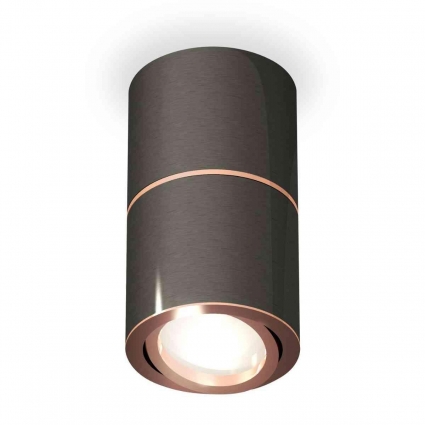 Комплект накладного светильника Ambrella light Techno Spot XS7403100 DCH/PPG черный хром/золото розовое полированное (C7403, A2073, C7403, N7005) для магазина, цвет черный