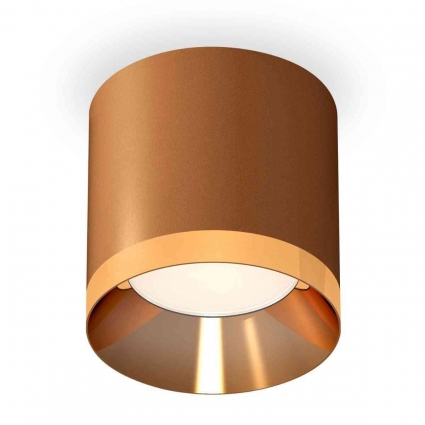 Комплект накладного светильника Ambrella light Techno Spot XS7404010 SCF/PYG кофе песок/золото желтое полированное (C7404, N7034) для магазина, цвет кофейный