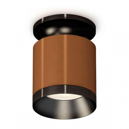 Комплект накладного светильника Ambrella light Techno Spot XS7404101 SCF/PBK кофе песок/черный полированный (N7926, C7404, N7031) для магазина, цвет кофейный
