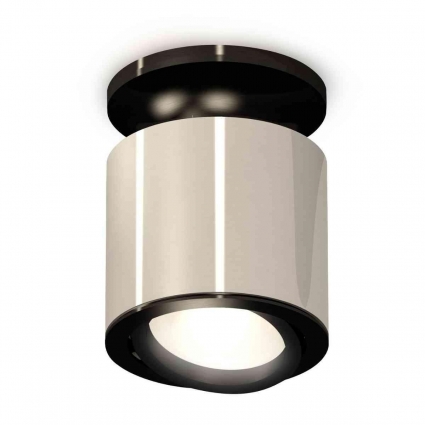 Комплект накладного светильника Ambrella light Techno Spot XS7405020 PSL/PBK серебро полированное/черный полированный (N7926, C7405, N7002) для магазина, цвет серебро