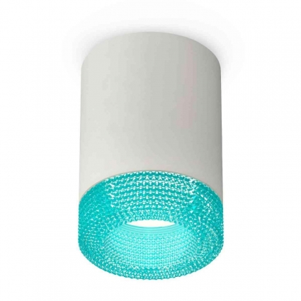 Комплект накладного светильника Ambrella light Techno Spot XS7423004 SGR/BL серый песок/голубой (C7423, N7194) для магазина, цвет серый
