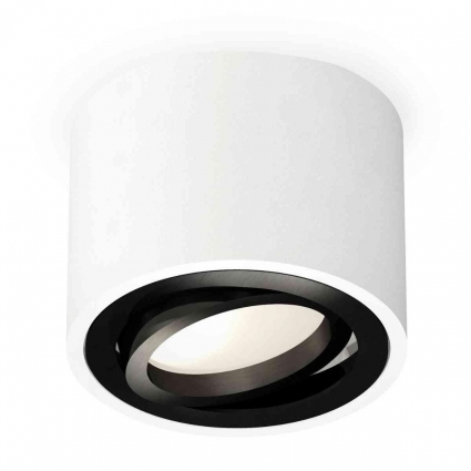 Комплект накладного светильника Ambrella light Techno Spot XS7510002 SWH/PBK белый песок/черный полированный (C7510, N7002) для магазина, цвет белый