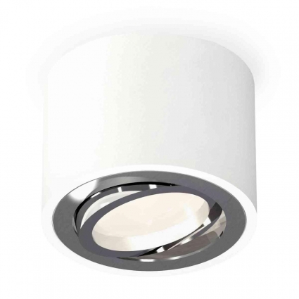 Комплект накладного светильника Ambrella light Techno Spot XS7510003 SWH/PSL белый песок/серебро полированное (C7510, N7003) для магазина, цвет белый