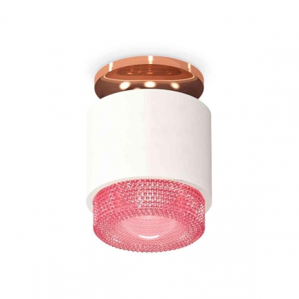 Комплект накладного светильника Ambrella light Techno Spot XS7510142 SWH/PI белый песок/розовый (N7930, C7510, N7193) для магазина, цвет белый