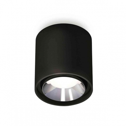 Комплект накладного светильника Ambrella light Techno Spot XS7723003 SBK/PSL черный песок/серебро полированное (C7723, N7032) для магазина, цвет черный