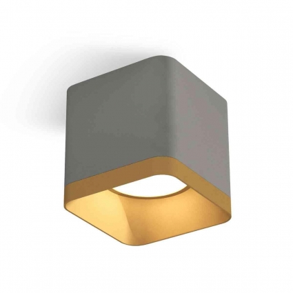 Комплект накладного светильника Ambrella light Techno Spot XS7807004 SGR/SGD серый песок/золото песок (C7807, N7704) для магазина, цвет серый