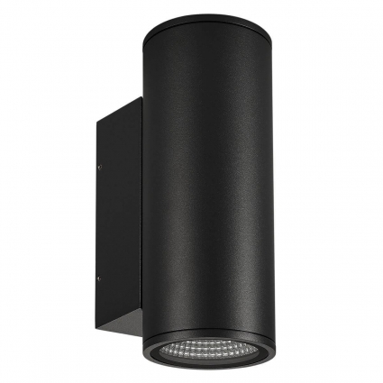 Уличный настенный светодиодный светильник Arlight LGD-Forma-Wall-Twin-R90-2x12W Warm3000 037253, цвет черный,  в современном стиле