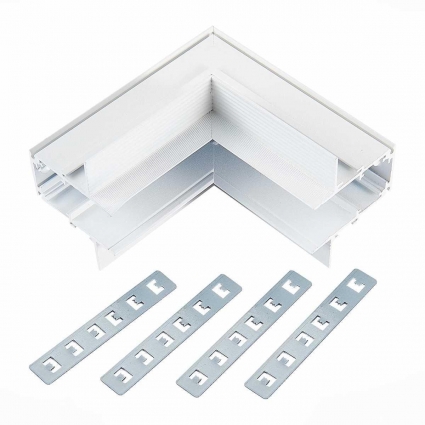 Коннектор L-образный внутренний ST Luce Skyline 48 ST007.549.12 для магазина, цвет белый,  в стиле Хай-тек