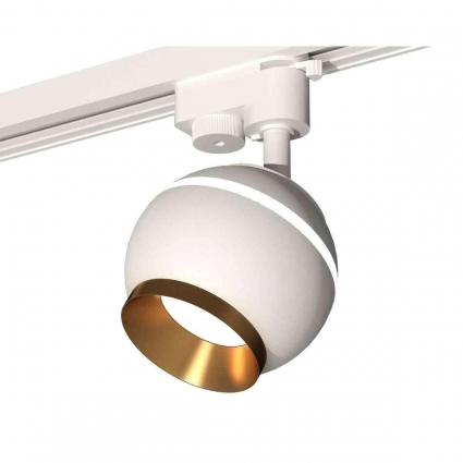 Комплект трекового светильника Ambrella light Track System XT1101023 SWH/PYG белый песок/золото желтое полированное (A2520, C1101, N7034) для магазина, цвет белый