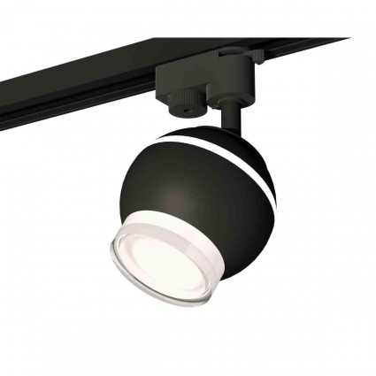 Комплект трекового светильника Ambrella light Track System XT1102070 SBK/FR/CL черный песок/белый матовый/прозрачный (A2521, C1102, N7160) для магазина, цвет черный