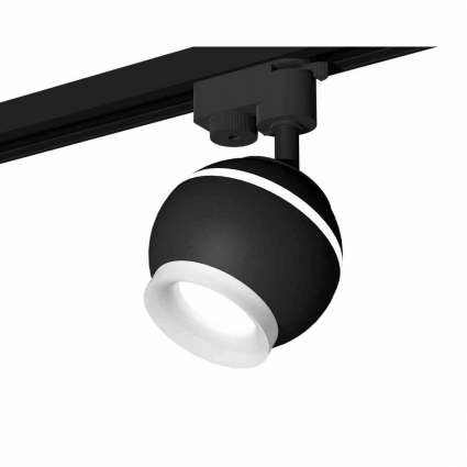Комплект трекового светильника Ambrella light Track System XT1102071 SBK/FR черный песок/белый матовый (A2521, C1102, N7165) для магазина, цвет черный