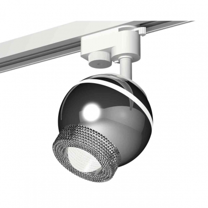 Комплект трекового светильника Ambrella light Track System XT1104001 PSL/CL серебро полированное/прозрачный (A2520, C1104, N7191) для магазина, цвет серебро
