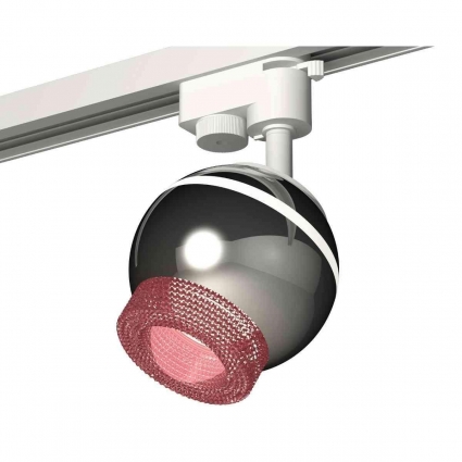 Комплект трекового светильника Ambrella light Track System XT1104003 PSL/PI серебро полированное/розовый (A2520, C1104, N7193) для магазина, цвет серебро