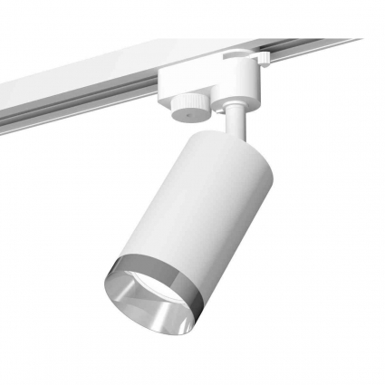 Комплект трекового светильника Ambrella light Track System XT6322062 SWH/PSL белый песок/серебро полированное (A2520, C6322, N6132) для магазина, цвет белый