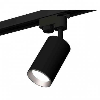Комплект трекового светильника Ambrella light Track System XT6323004 SBK/PSL черный песок/серебро полированное (A2521, C6323, N6104) для магазина, цвет черный