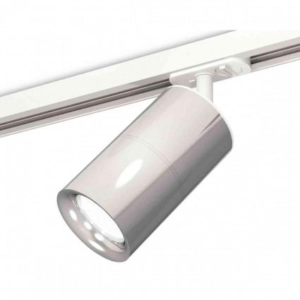 Комплект трекового светильника Ambrella light Track System XT7405002 PSL/SWH серебро полированное/белый песок (A2536, C7405, A2070, C7405, N7012) для магазина, цвет серебро
