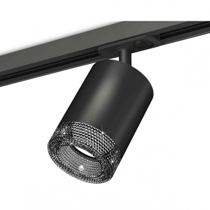 Комплект трекового светильника Ambrella light Track System XT7422010 SBK/BK черный песок/тонированный (A2537, C7422, N7192) для магазина, цвет черный