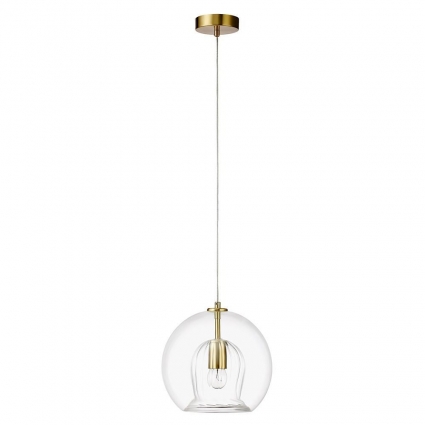 Подвесной светильник Crystal Lux Luisa SP1 Brass/Transparent для кухни, цвет латунь,  в стиле модерн
