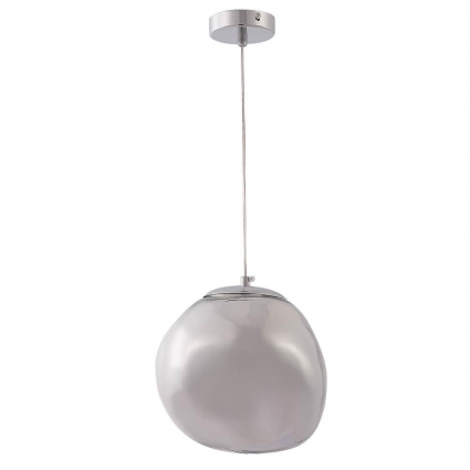 Подвесной светильник Crystal Lux Malaga SP1 D200 Chrome для кухни, цвет дымчатый,  в современном стиле