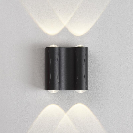 Настенный светодиодный светильник Crystal Lux CLT 022W2 BL 4000K для прихожей, цвет черный,  в стиле Хай-тек