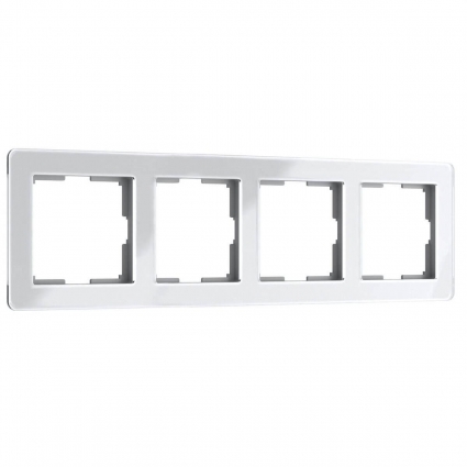 Рамка Werkel Acrylic на 4 поста белый W0042701 4690389190520, цвет белый