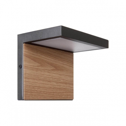 Уличный настенный светодиодный светильник Loft IT Oak 100001W, цвет черный,  в стиле модерн
