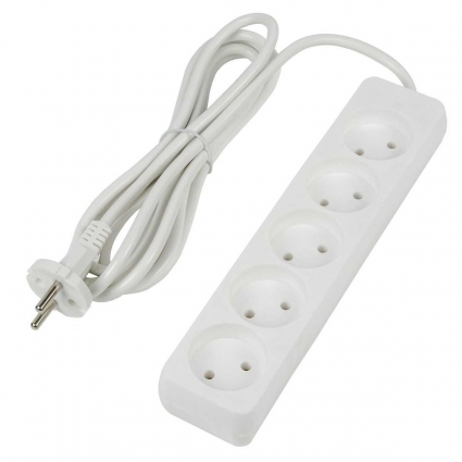 Удлинитель Uniel Ultra 5гн х 3м б/з S-CU5-3 White UL-00009990, цвет белый