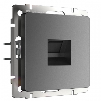 Розетка Ethernet RJ-45 Werkel графит W1181064 4690389194474, цвет графит,  в современном стиле