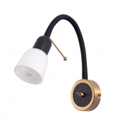 Бра Arte Lamp Lettura A7009AP-1BK для спальни площадью до 1 кв.м., цвет белый,  в стиле модерн