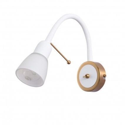 Бра Arte Lamp Lettura A7009AP-1WH для спальни площадью до 1 кв.м., цвет белый,  в стиле модерн