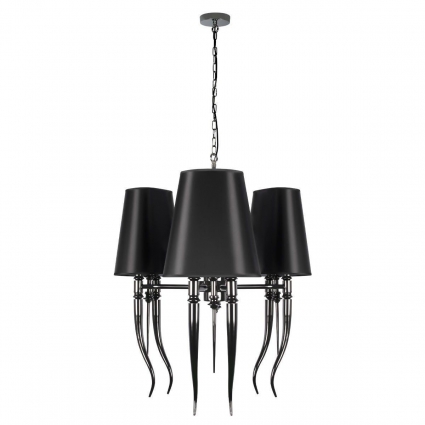 Подвесная люстра Loft IT Brunilde 10207/6 Black для гостиной, цвет черный,  в стиле арт-деко