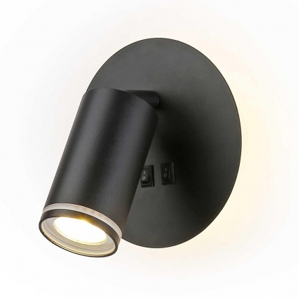Светодиодный спот Ambrella light Wallers FW2463 для спальни, цвет черный,  в стиле Хай-тек