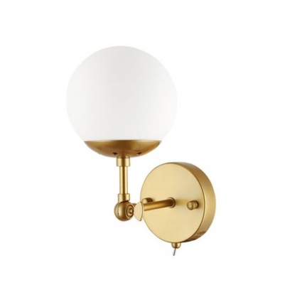 Бра Arte Lamp Bolla A1664AP-1GO для гостиной площадью до 1 кв.м., цвет белый,  в стиле модерн