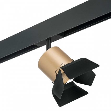 Трековый светильник Lightstar Rullo (213490+595087+202487) PRO3490487 для магазина, цвет золотой,  в стиле Хай-тек