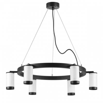 Подвесная люстра Lightstar Rullo (571016+214436-6+203437-6) LR01636637 для гостиной, цвет белый,  в современном стиле