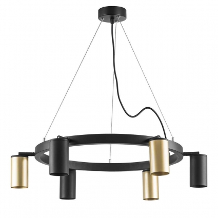 Подвесная люстра Lightstar Rullo (571016+214440-3+214437-3) LR016403373 для гостиной, цвет черный,  в современном стиле