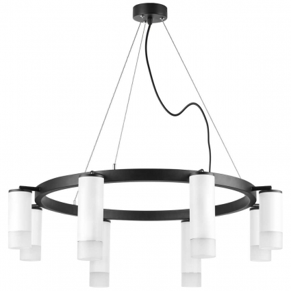 Подвесная люстра Lightstar Rullo (571018+214436-4+214486-4+202431-8) LR0188643641 для гостиной, цвет белый,  в современном стиле