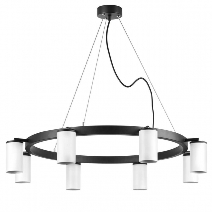 Подвесная люстра Lightstar Rullo (571018+214436-8) LR018368 для гостиной, цвет белый,  в современном стиле