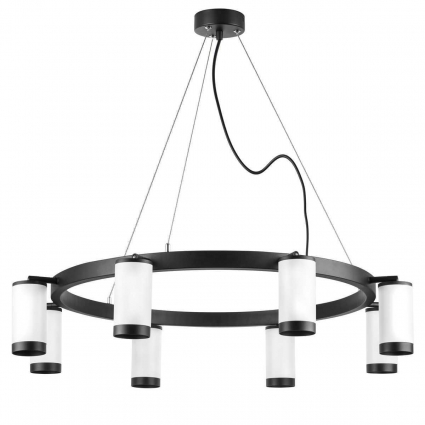 Подвесная люстра Lightstar Rullo (571018+214436-8+203437-8) LR01836837 для гостиной, цвет белый,  в современном стиле