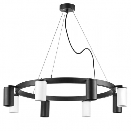 Подвесная люстра Lightstar Rullo (571018+214437-4+214436-4) LR018374364 для гостиной, цвет черный,  в современном стиле