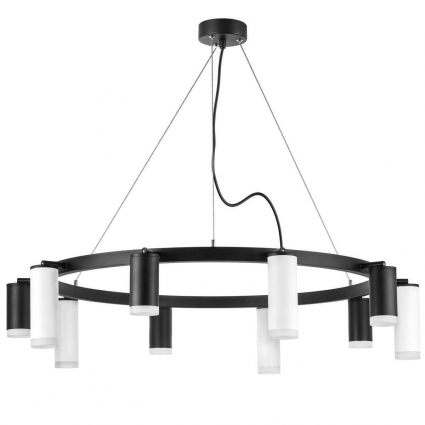 Подвесная люстра Lightstar Rullo (571020+214437-5+214486-5+202430-10) LR0203758650 для гостиной, цвет черный,  в современном стиле