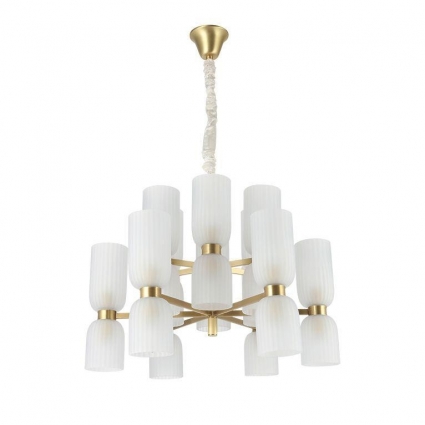 Подвесная люстра Newport 3646+6/C brass М0068541 для гостиной, цвет белый,  в стиле модерн