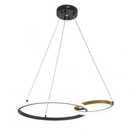 Подвесной светодиодный светильник Escada Relation 10230/2LED Black/Gold на площадь до 20 кв.м., цвет черный,  в стиле Хай-тек