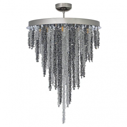 Подвесная люстра Arti Lampadari Flusso H 1.4.55.106 N для гостиной, цвет никель
